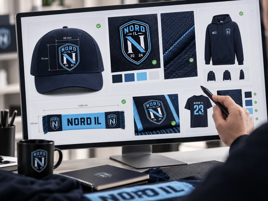 Digital kvalitetssjekk av Nord IL-produktene på en skjerm.